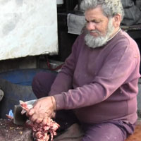 Delhibite open air meat market