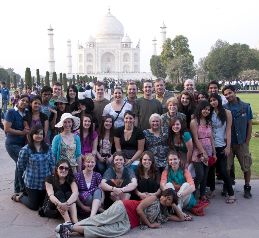 KSU and Amity University students and faculty at the Taj Mahal
